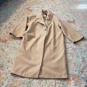 Boohoo Womens Size UK 8 US 4 Tan Maxi, Slouchy Long Duster Coat